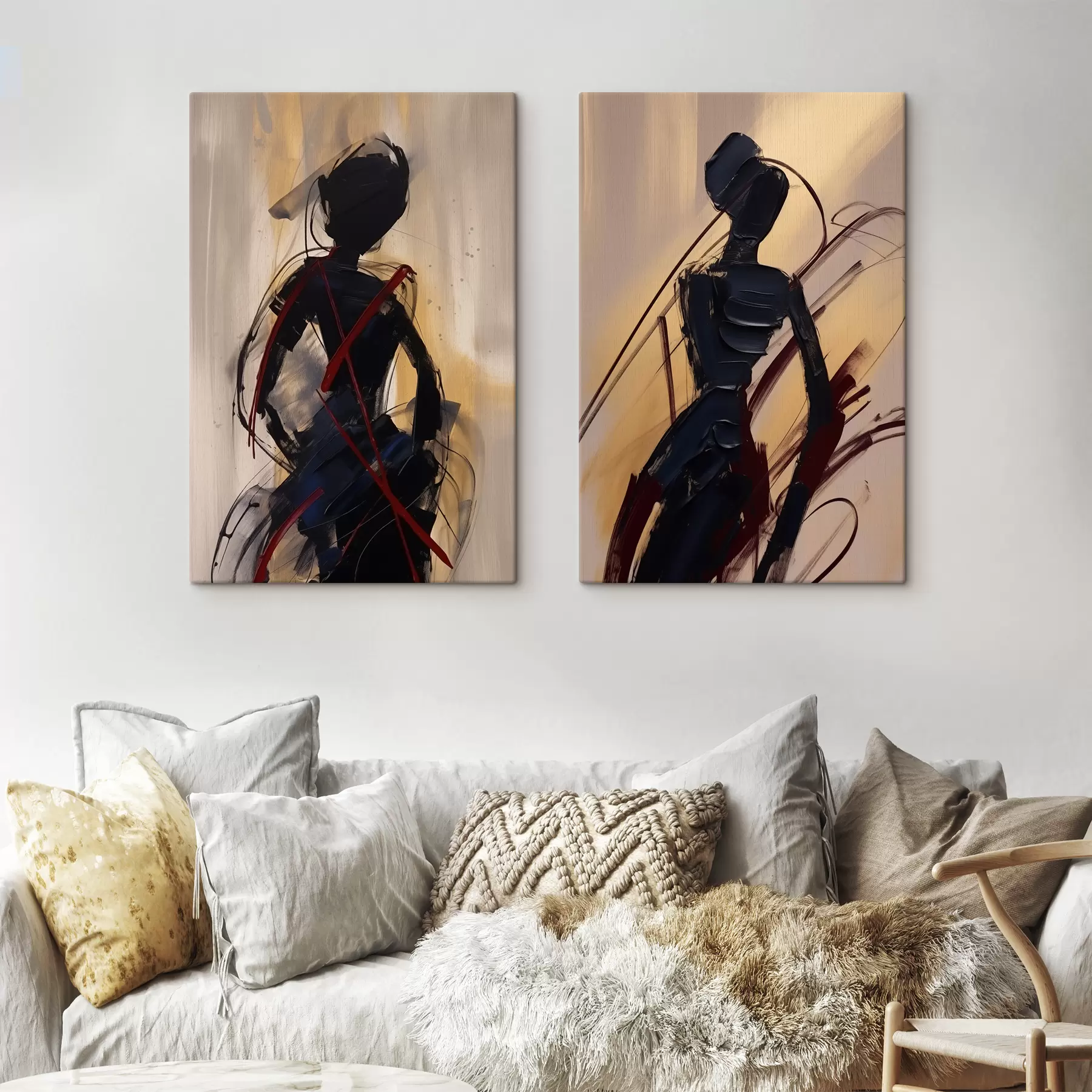 murales de pared siluetas abstractas m01194