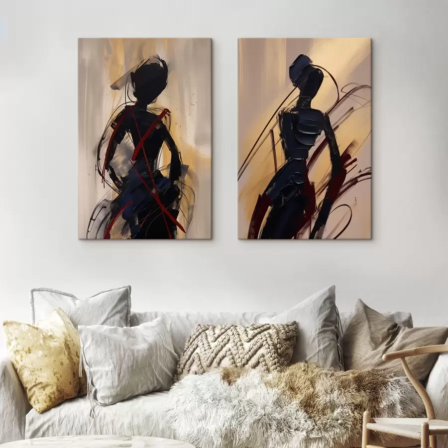 murales de pared siluetas abstractas m01194