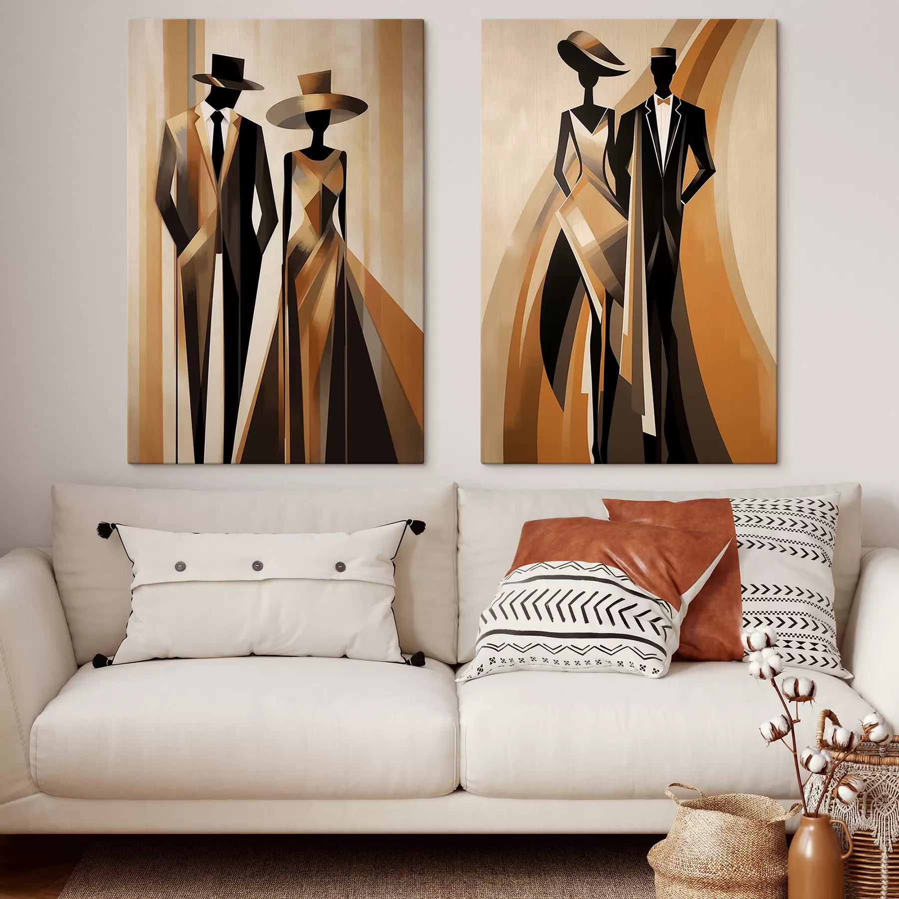 murales de pared pareja abstracta m01200