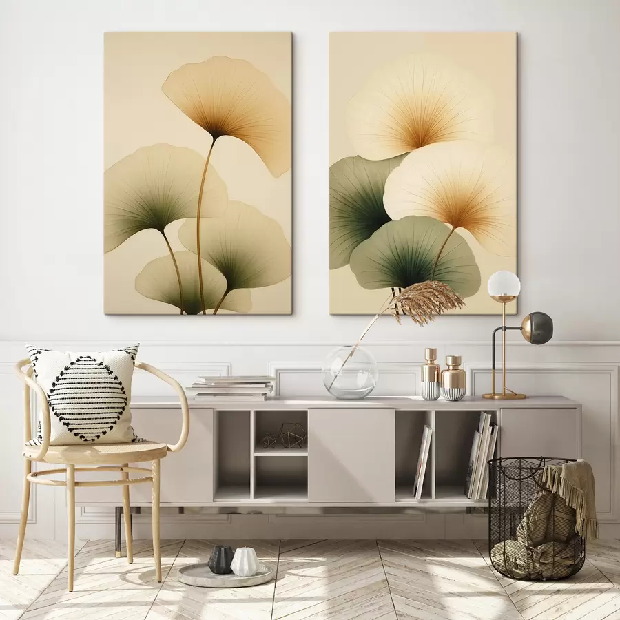 murales de pared Hojas de ginkgo m01213