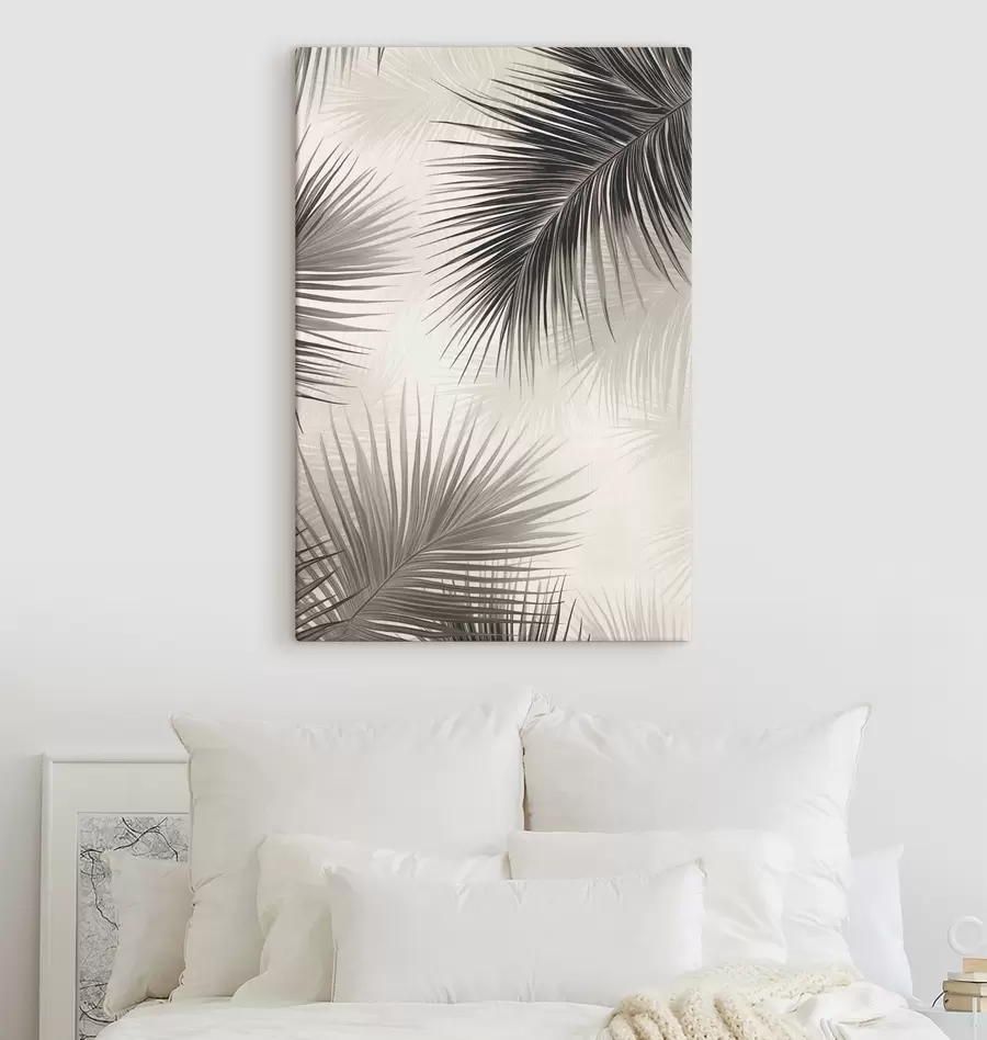 murales de pared Ramas de palmera pintadas s47505