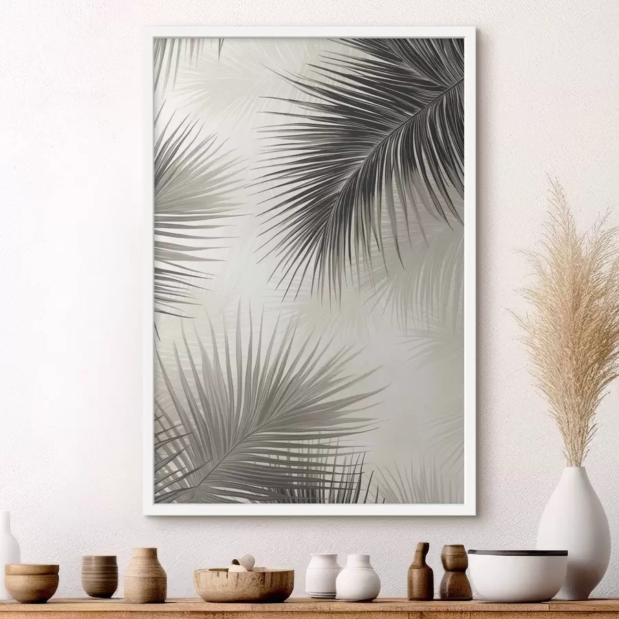 murales de pared Ramas de palmera pintadas f47505