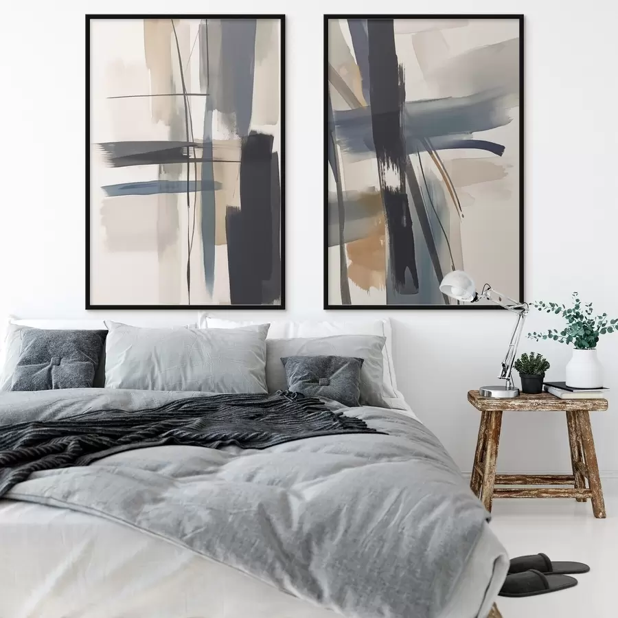 murales de pared Imitación de pinceladas abstractas d01076