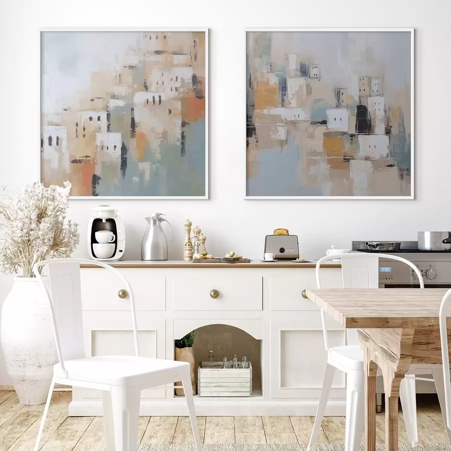 murales de pared Ciudad abstracta d01162