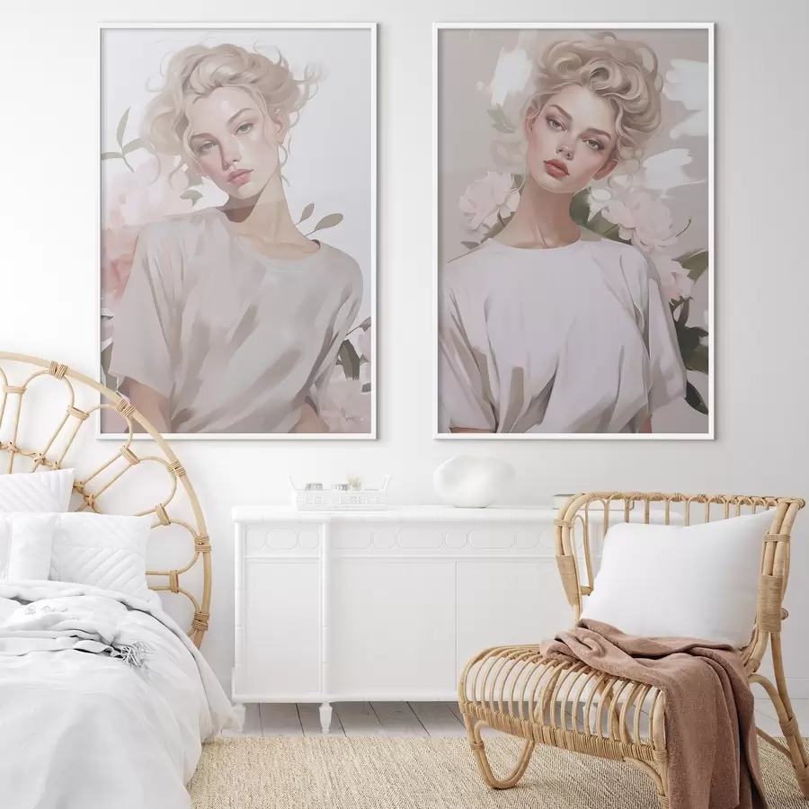 murales de pared Retrato de una niña d01187