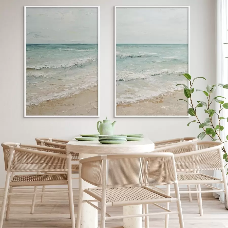 murales de pared costas marítimas al estilo de la pintura al óleo d01170