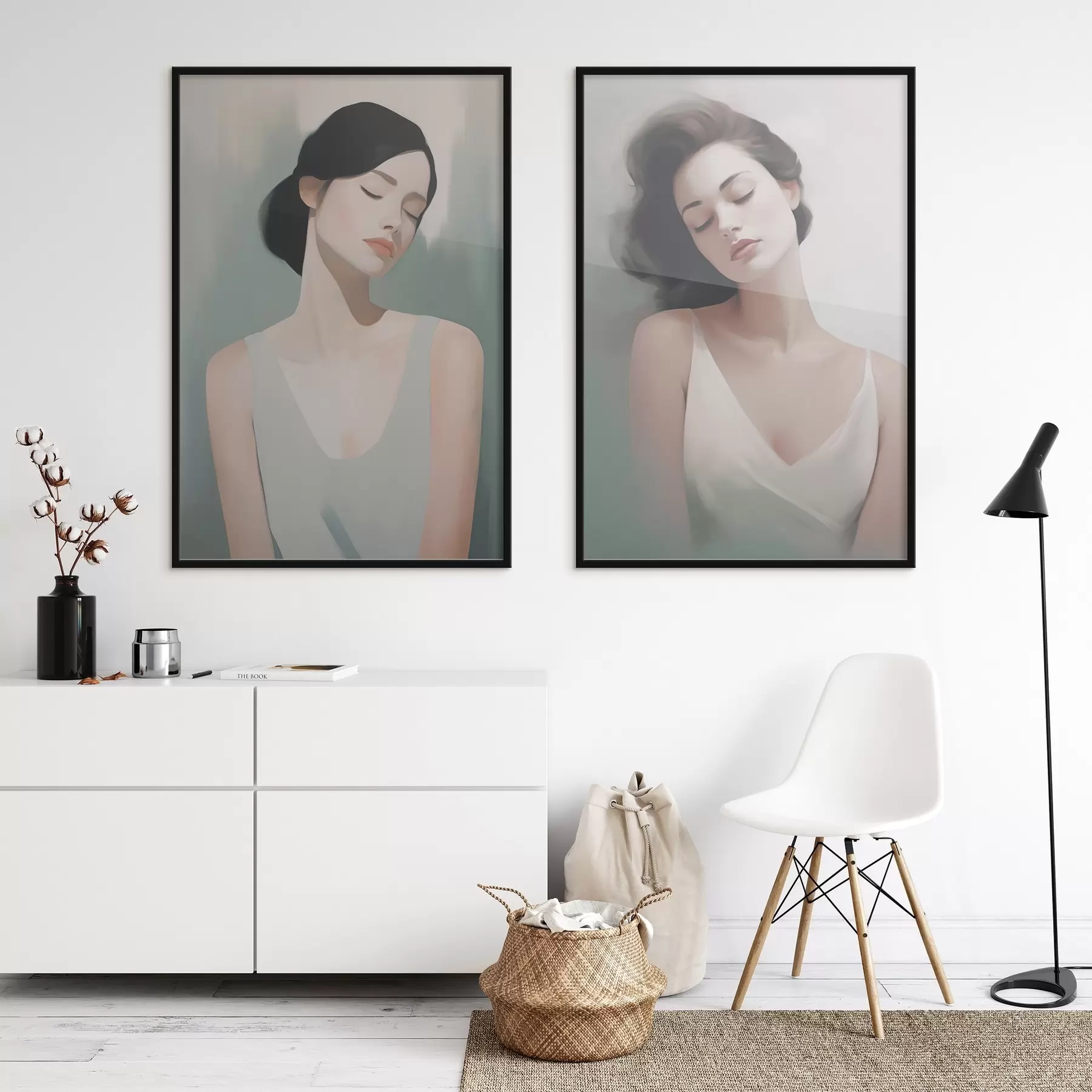 murales de pared Una niña con los ojos cerrados d01188