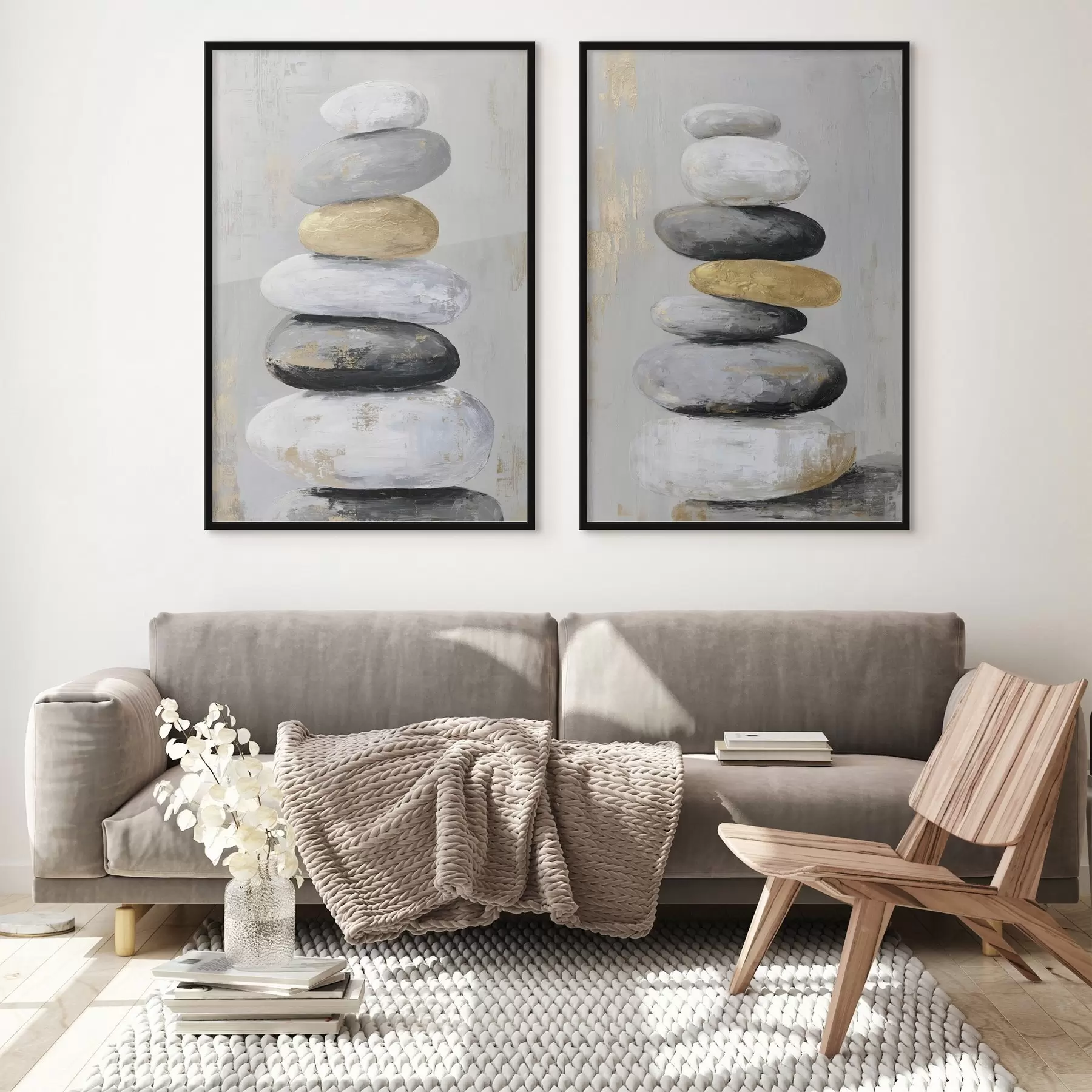 murales de pared piedras grandes al estilo de la pintura d01181