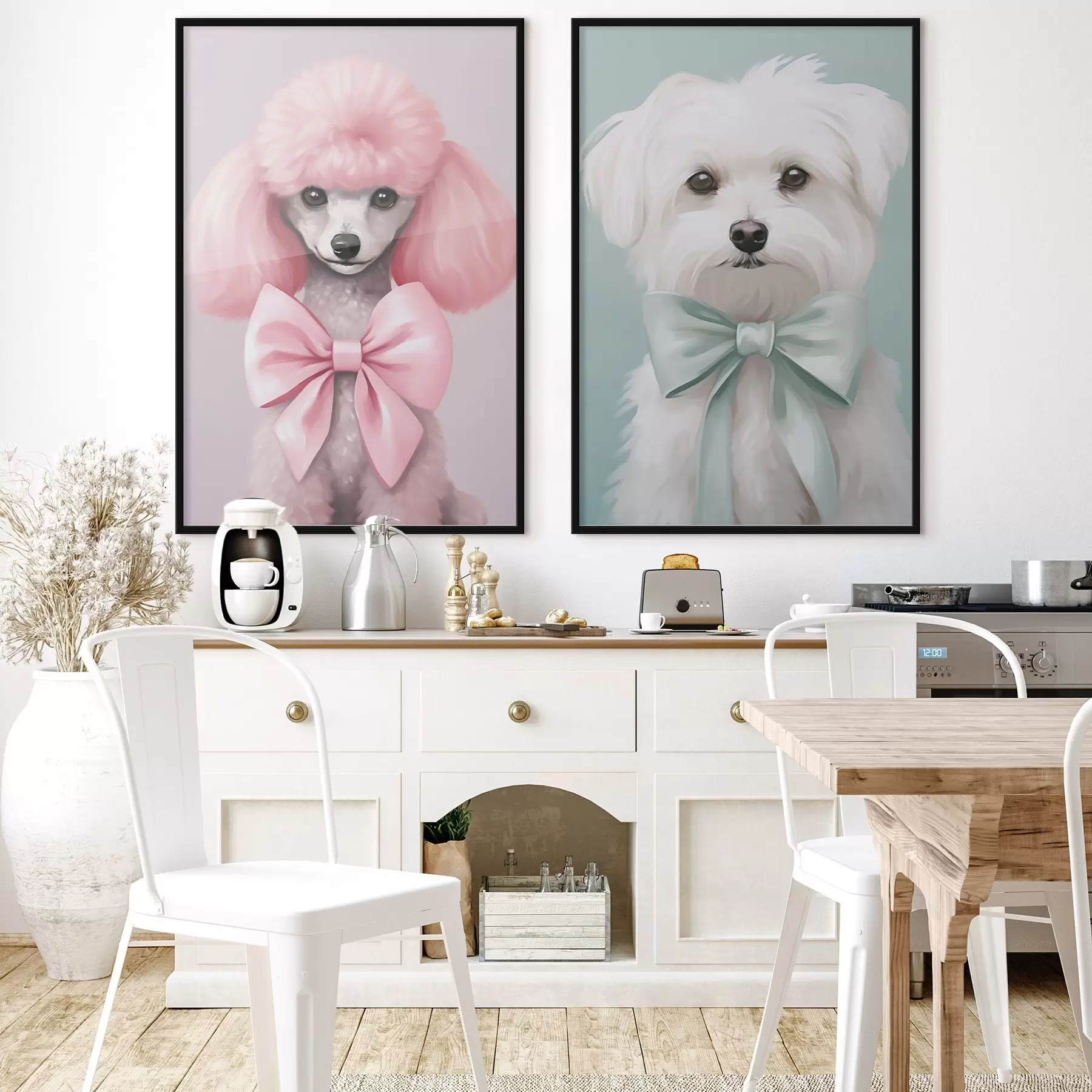 murales de pared Perro con un lazo d01193