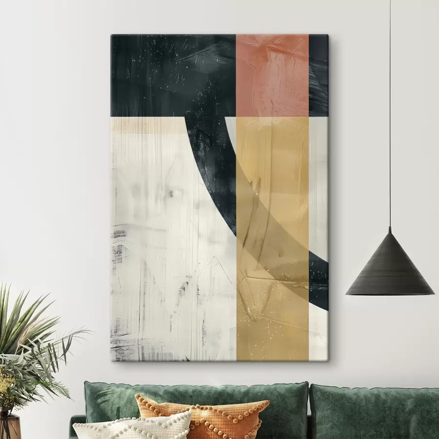 murales de pared Formas geométricas sobre fondo de hormigón s47634