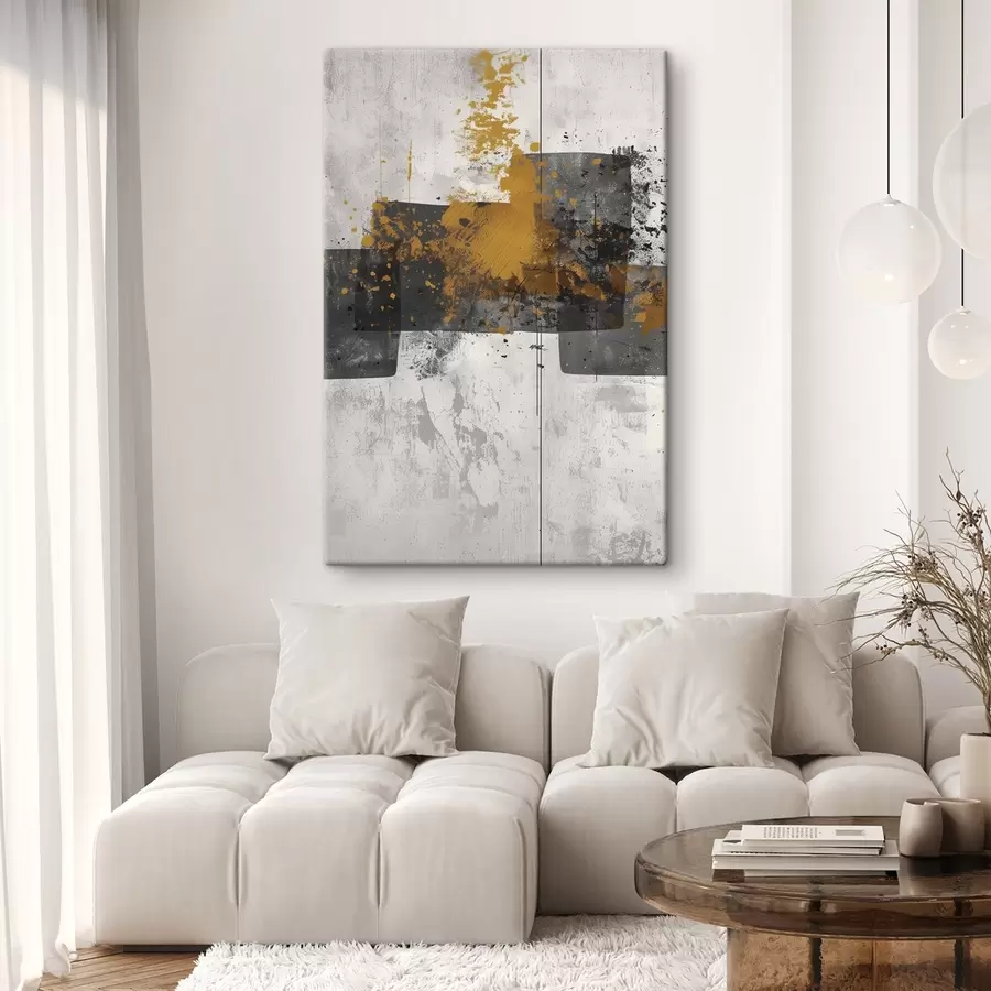 murales de pared Formas abstractas sobre un fondo de hormigón s47636