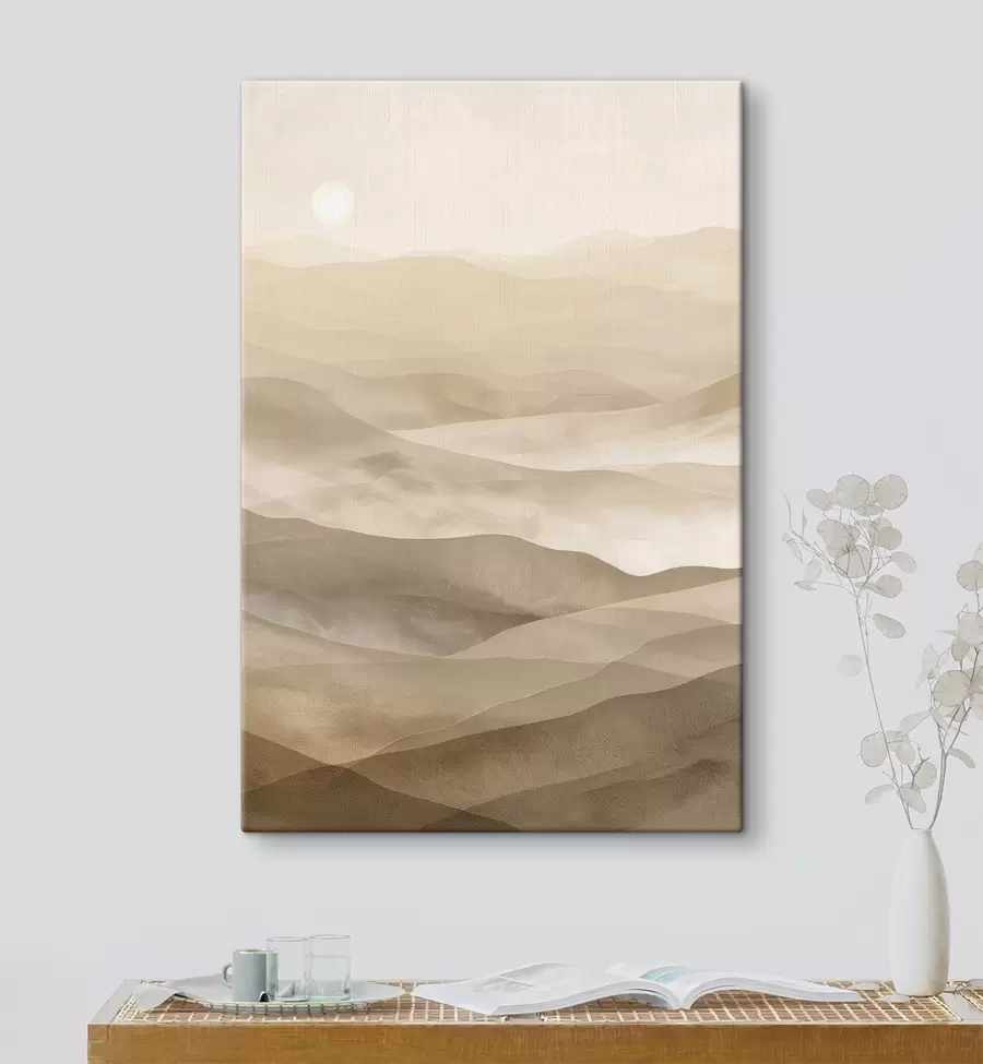 murales de pared Montañas en tonos claros, imitación de acuarela s47638