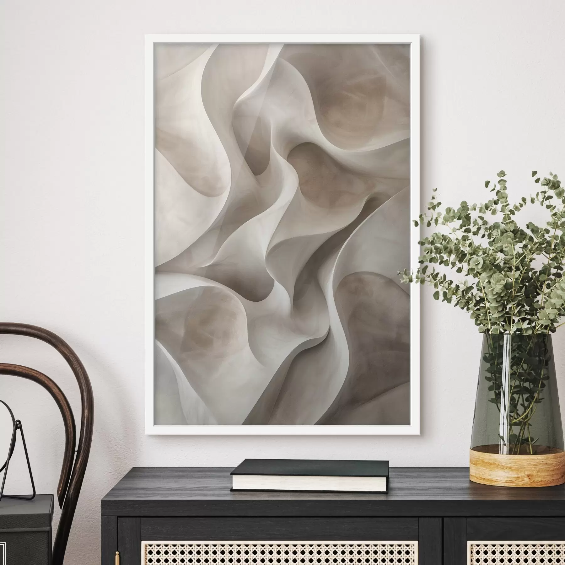 murales de pared Imitación de ondas volumétricas f47629