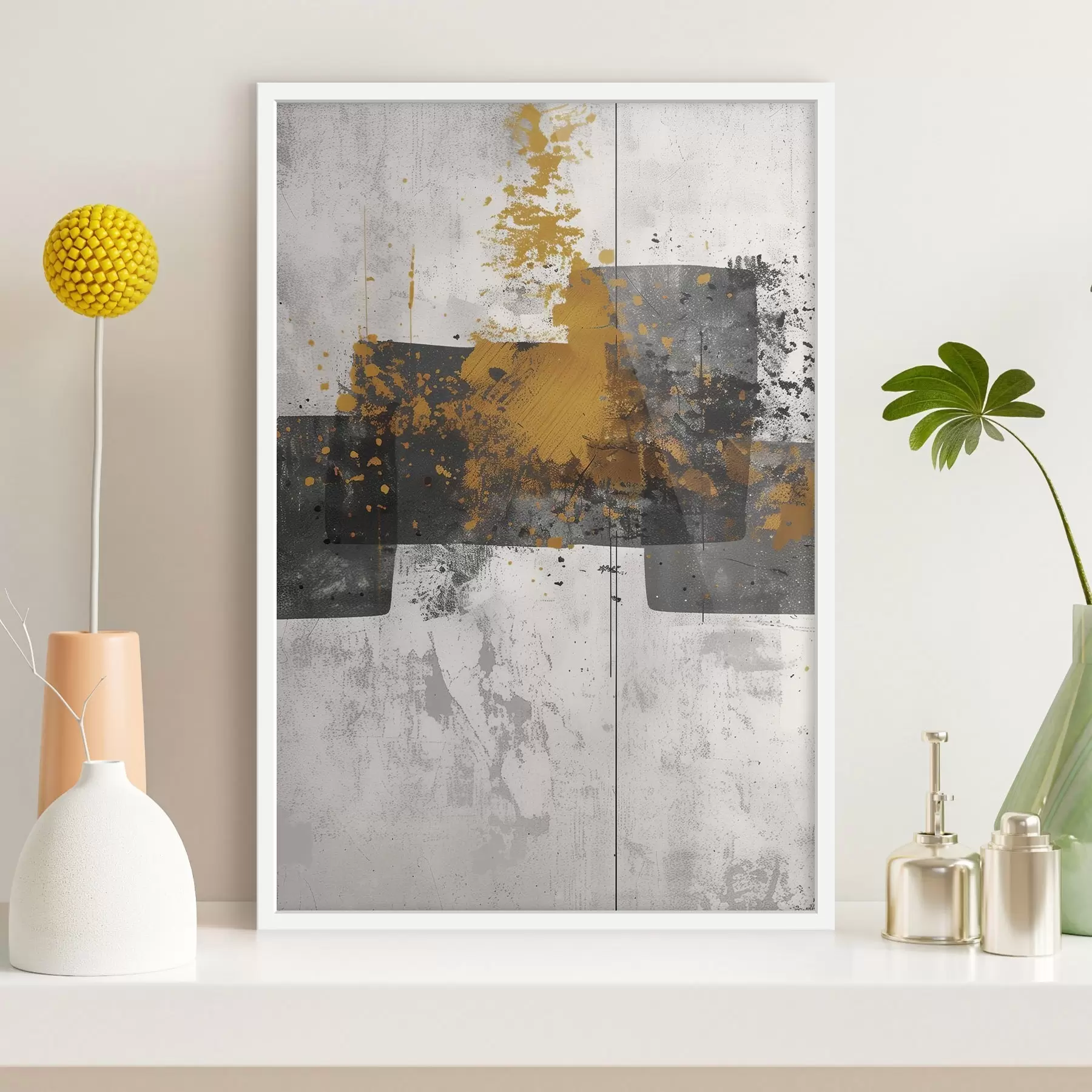 murales de pared Formas abstractas sobre un fondo de hormigón f47636