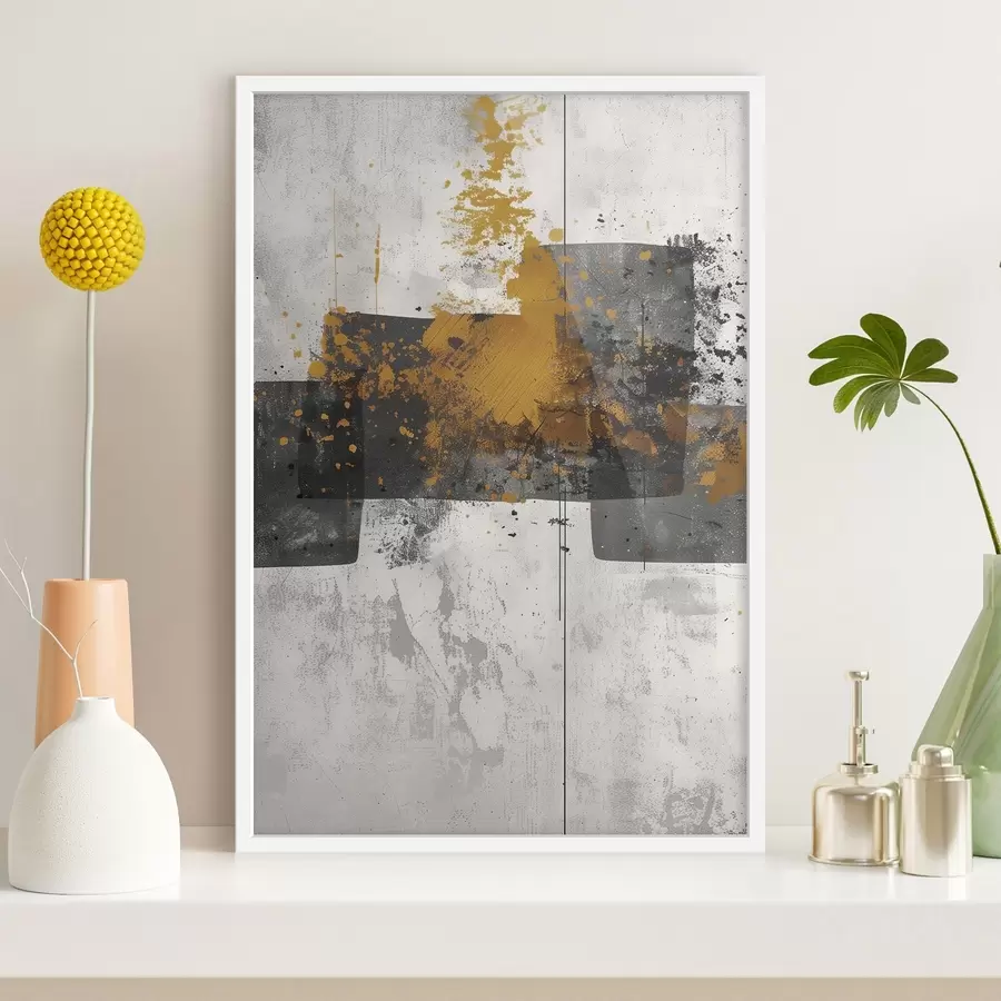 murales de pared Formas abstractas sobre un fondo de hormigón f47636