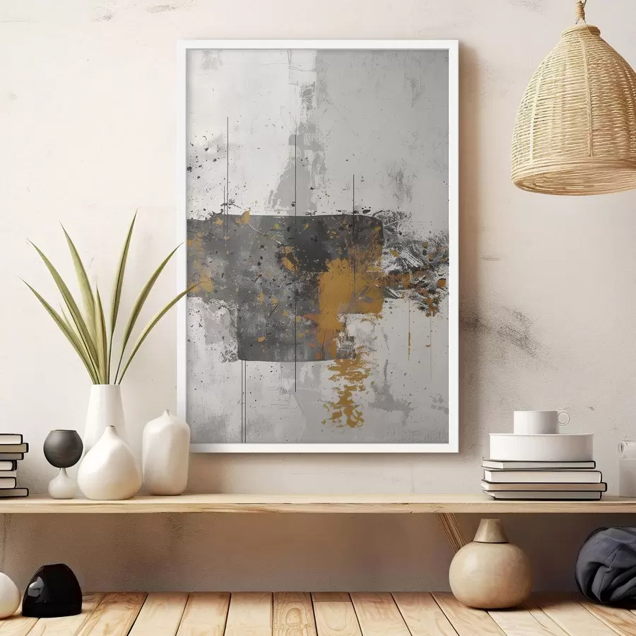 murales de pared Abstracto, salpicaduras, imitación de pintura sobre fondo de hormigón. f47637