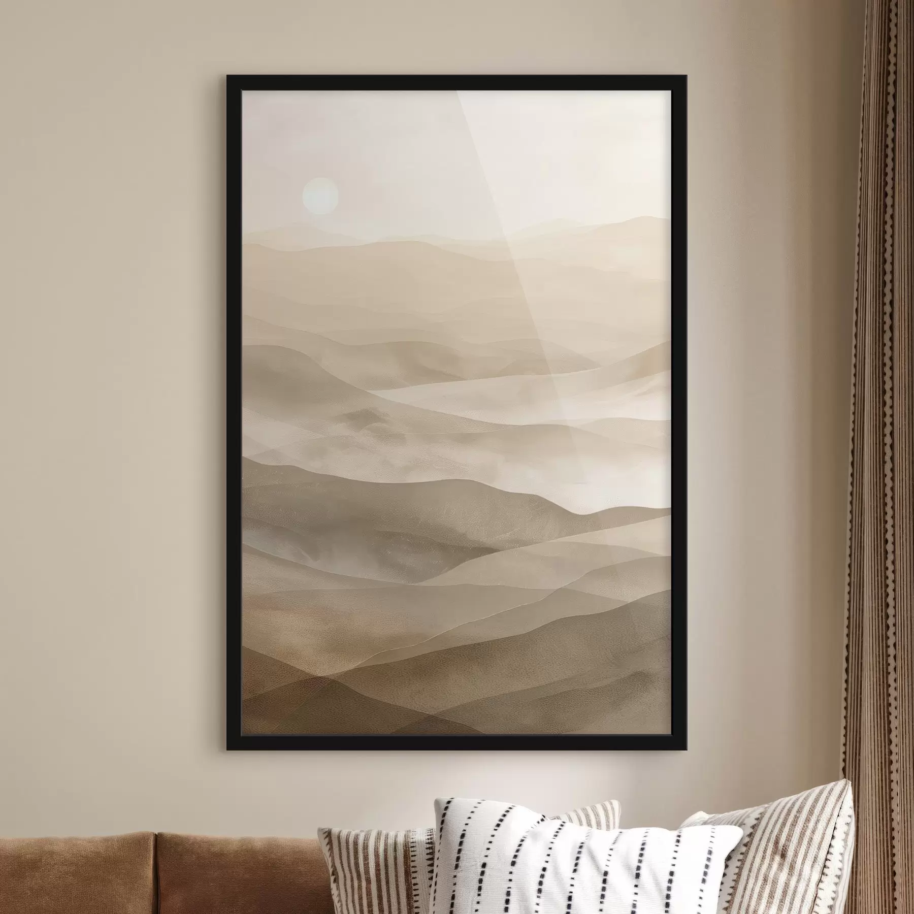 murales de pared Montañas en tonos claros, imitación de acuarela f47638