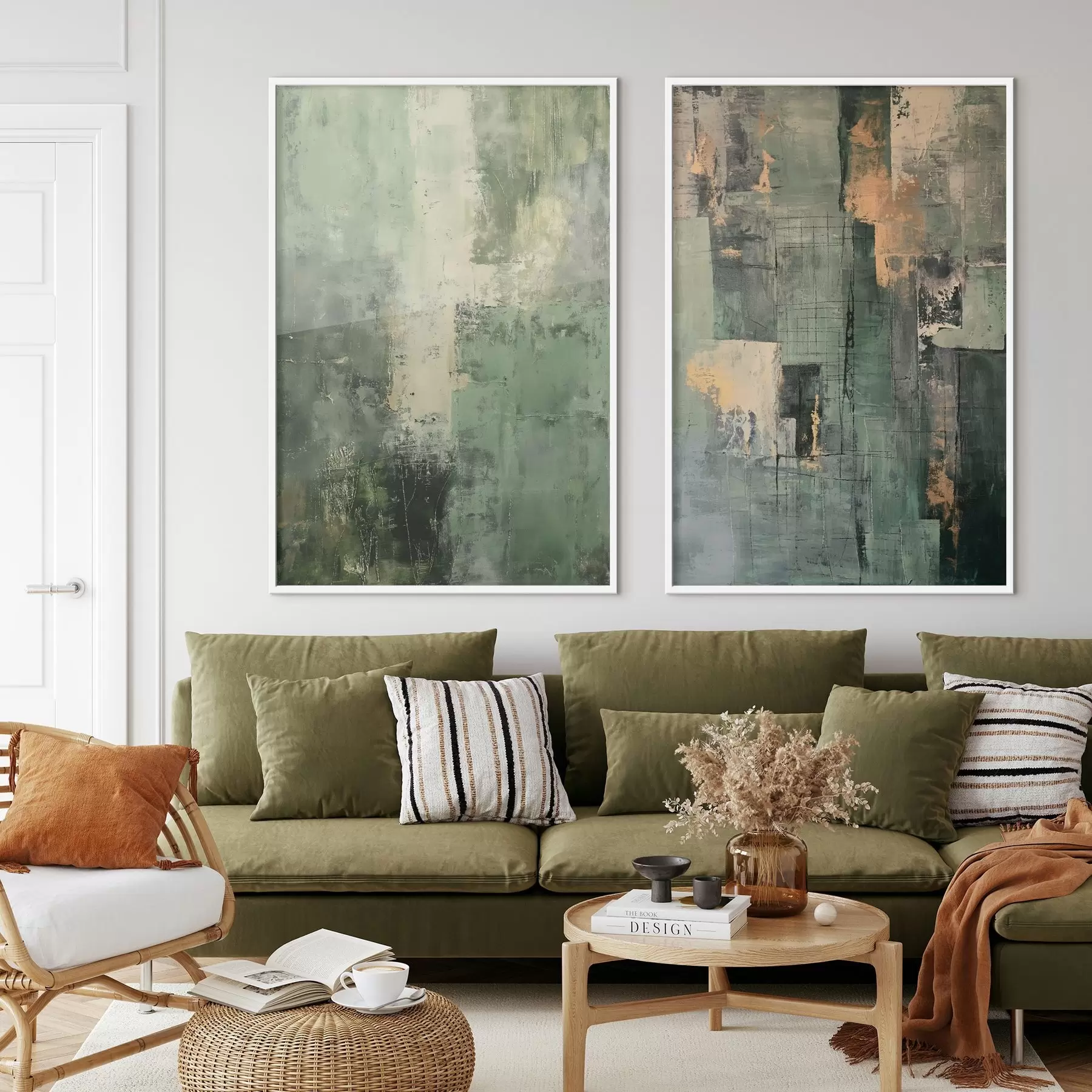 murales de pared Abstracción verde d01230