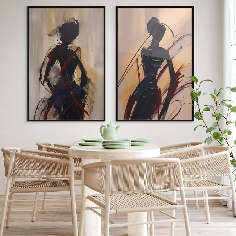 murales de pared siluetas abstractas d01194