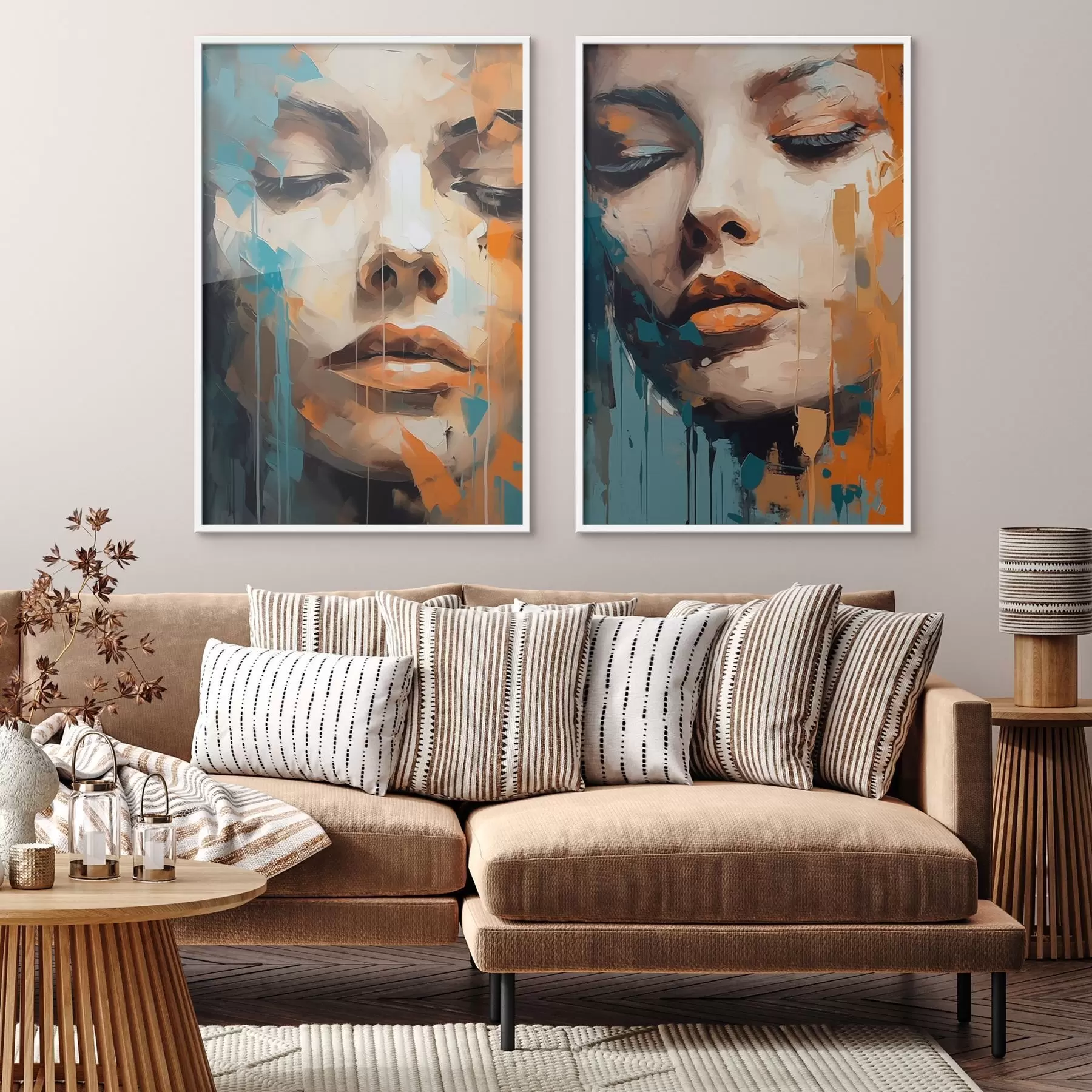 murales de pared Retratos abstractos d01196