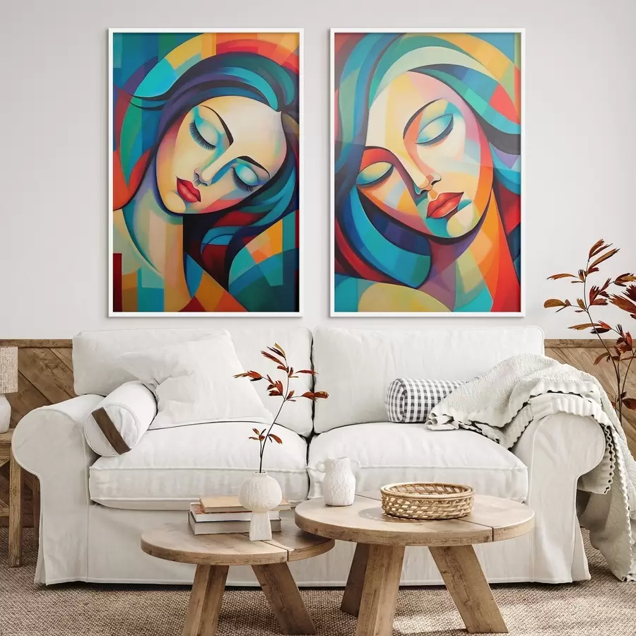 murales de pared Retratos abstractos d01203