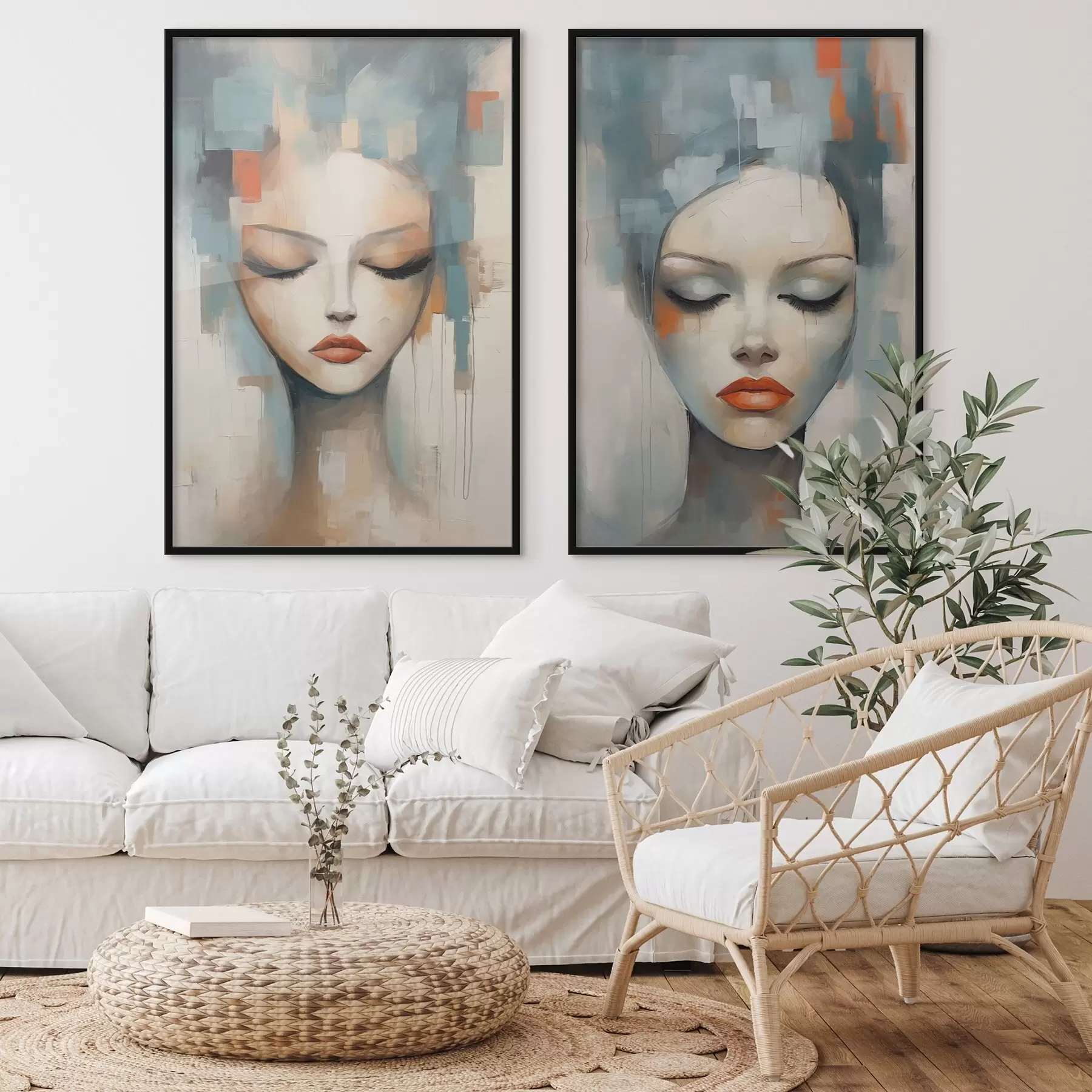 murales de pared Retratos abstractos d01204