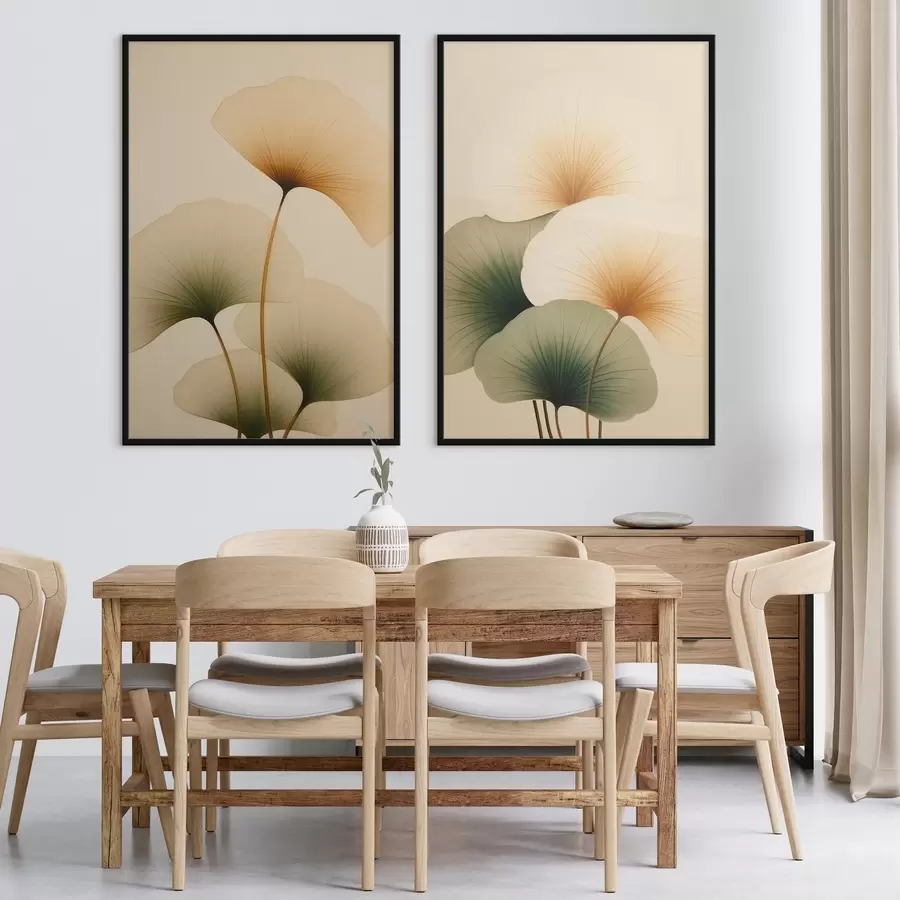 murales de pared Hojas de ginkgo d01213