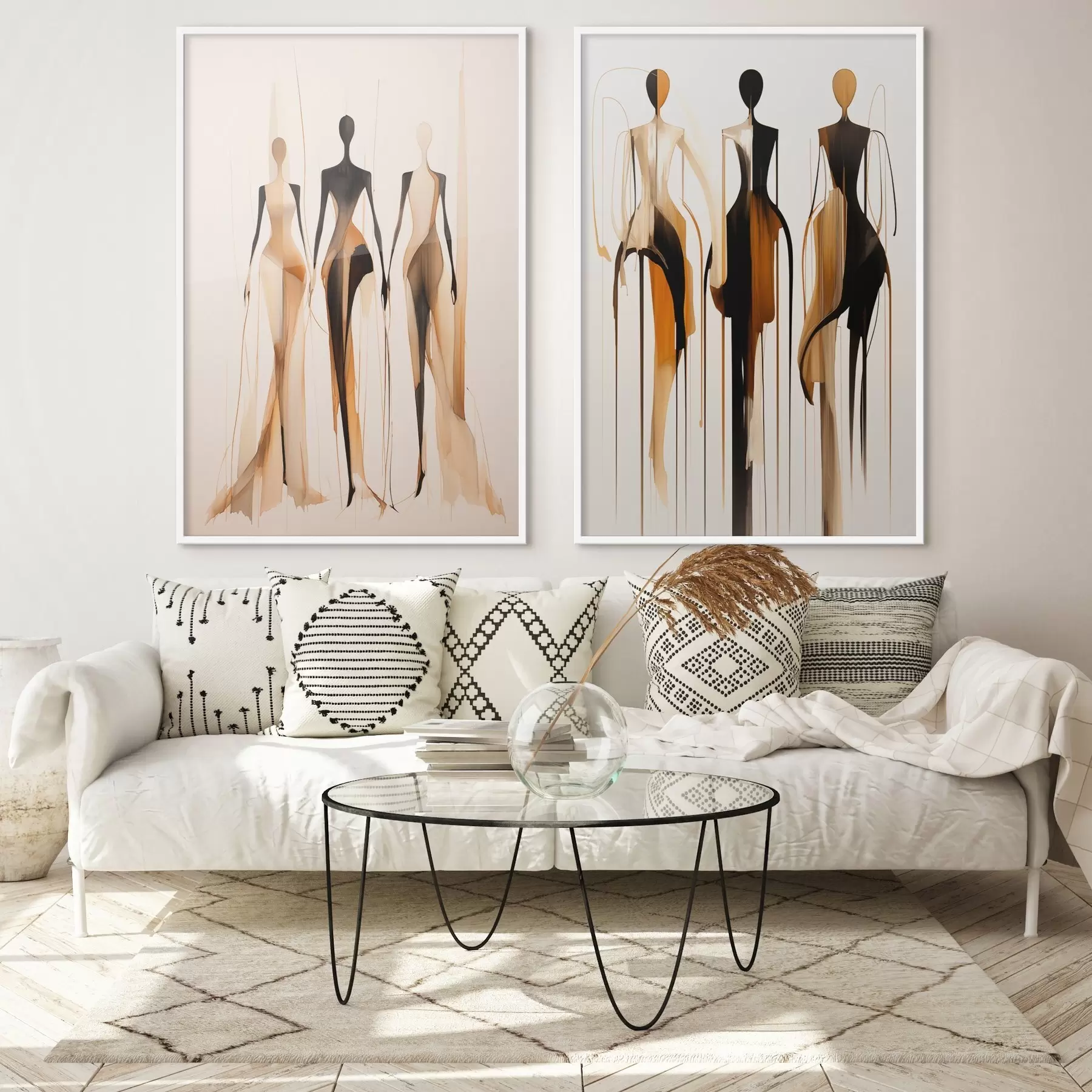 murales de pared siluetas abstractas d01214