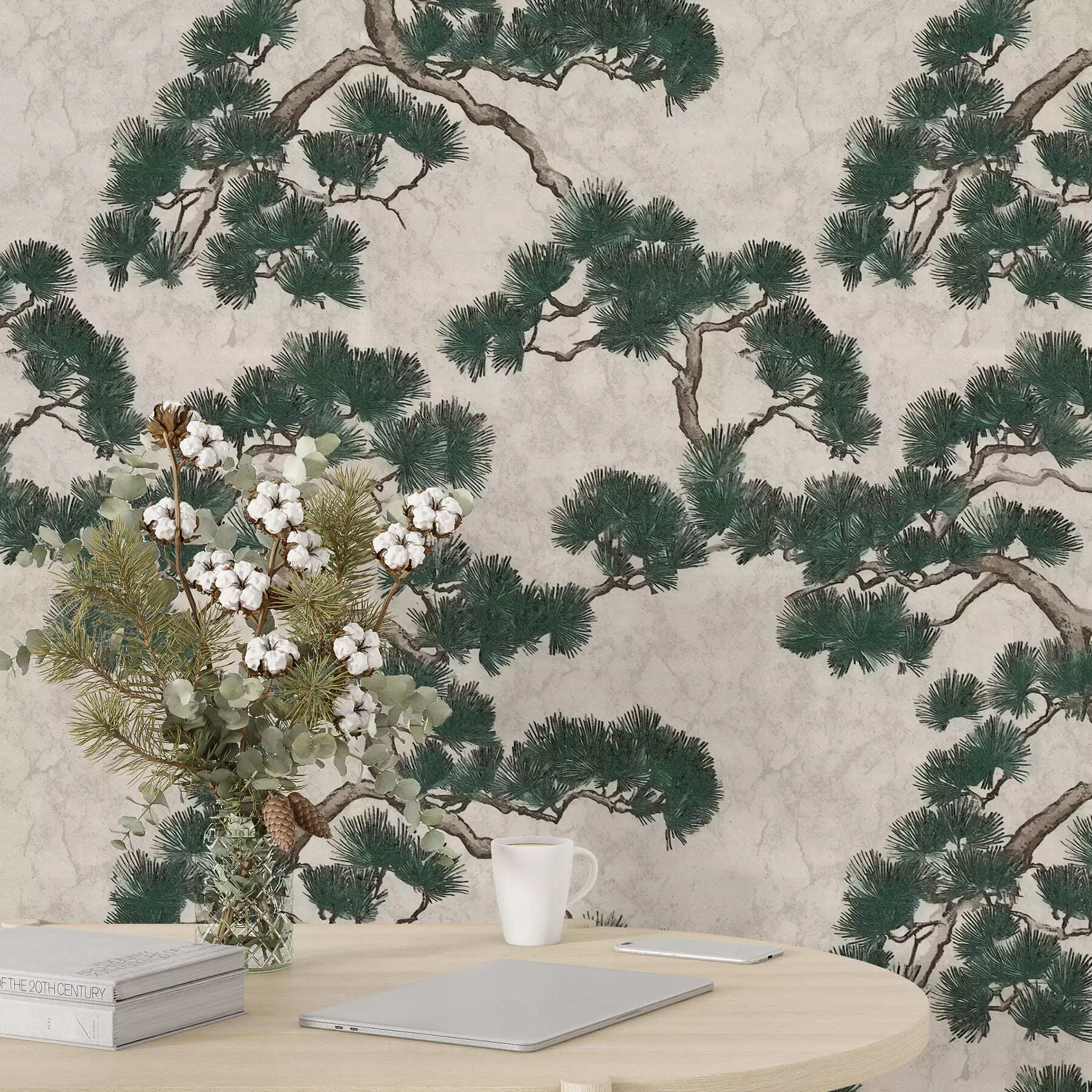 murales de pared Ramas de pino a00972