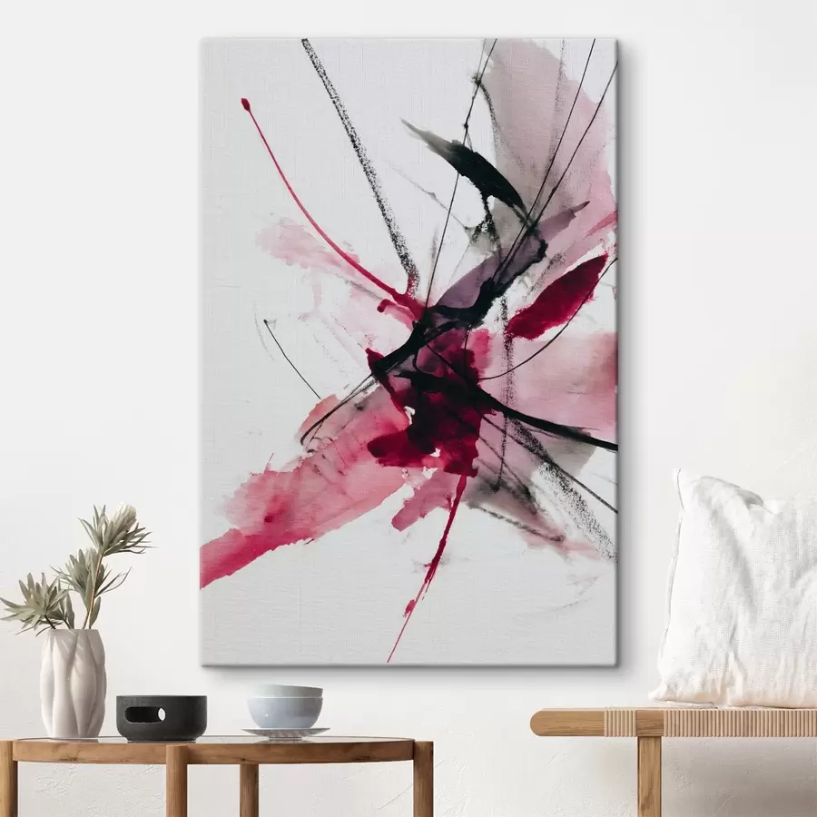 murales de pared Composición moderna de líneas y manchas en estilo acuarela. s46951