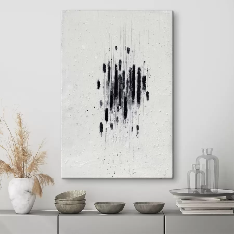 murales de pared Arte minimalista con pinceladas expresivas y bordes difuminados en un estilo pictórico moderno. s46957