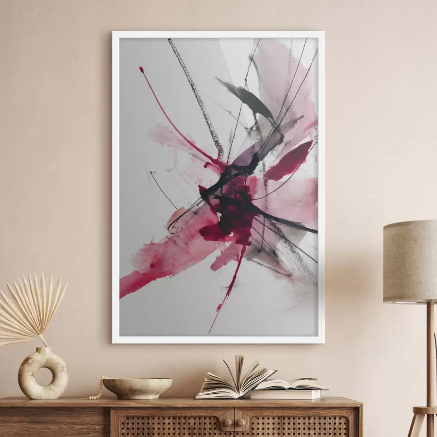 murales de pared Composición moderna de líneas y manchas en estilo acuarela. f46951