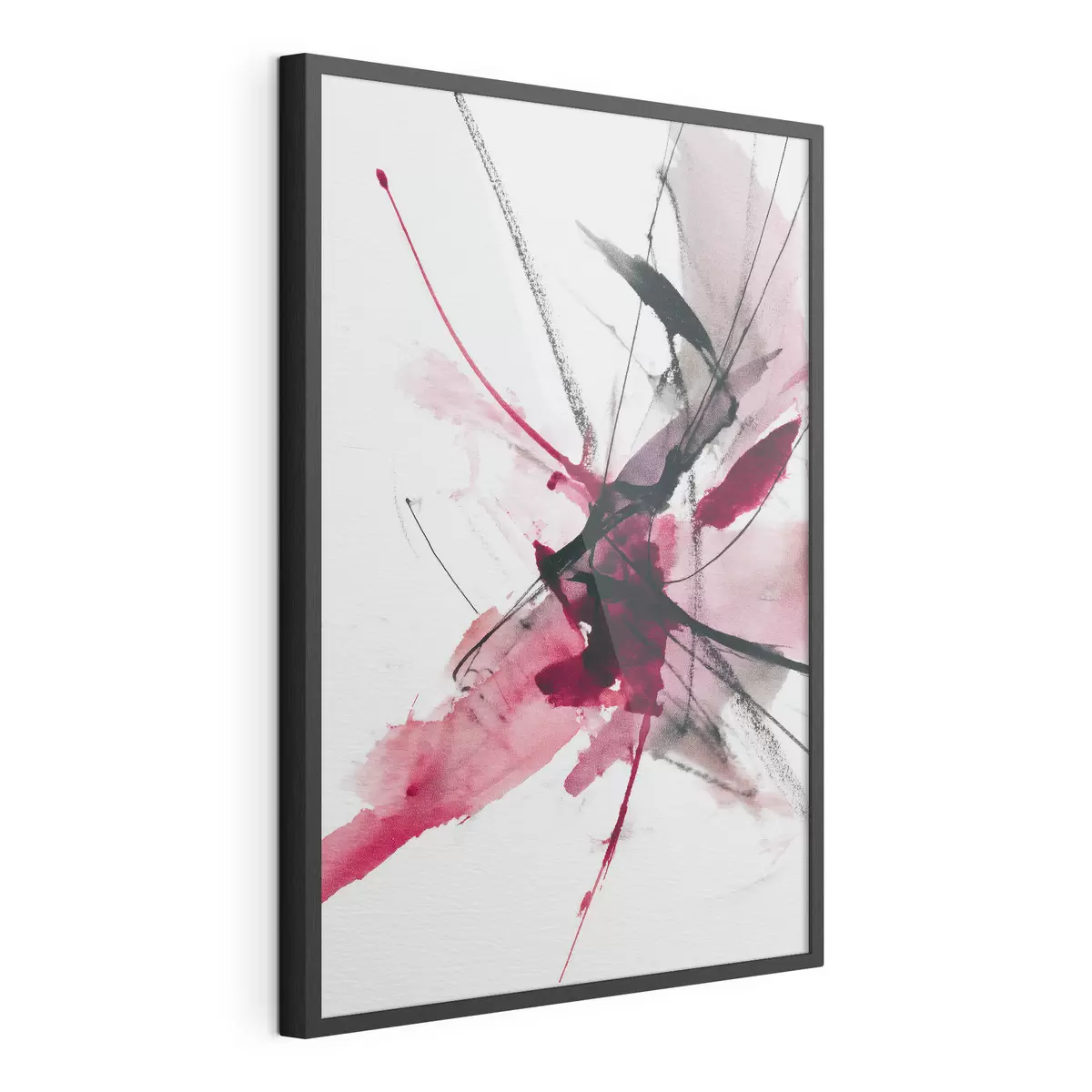 Poster Composición moderna de líneas y manchas en estilo acuarela. f46951