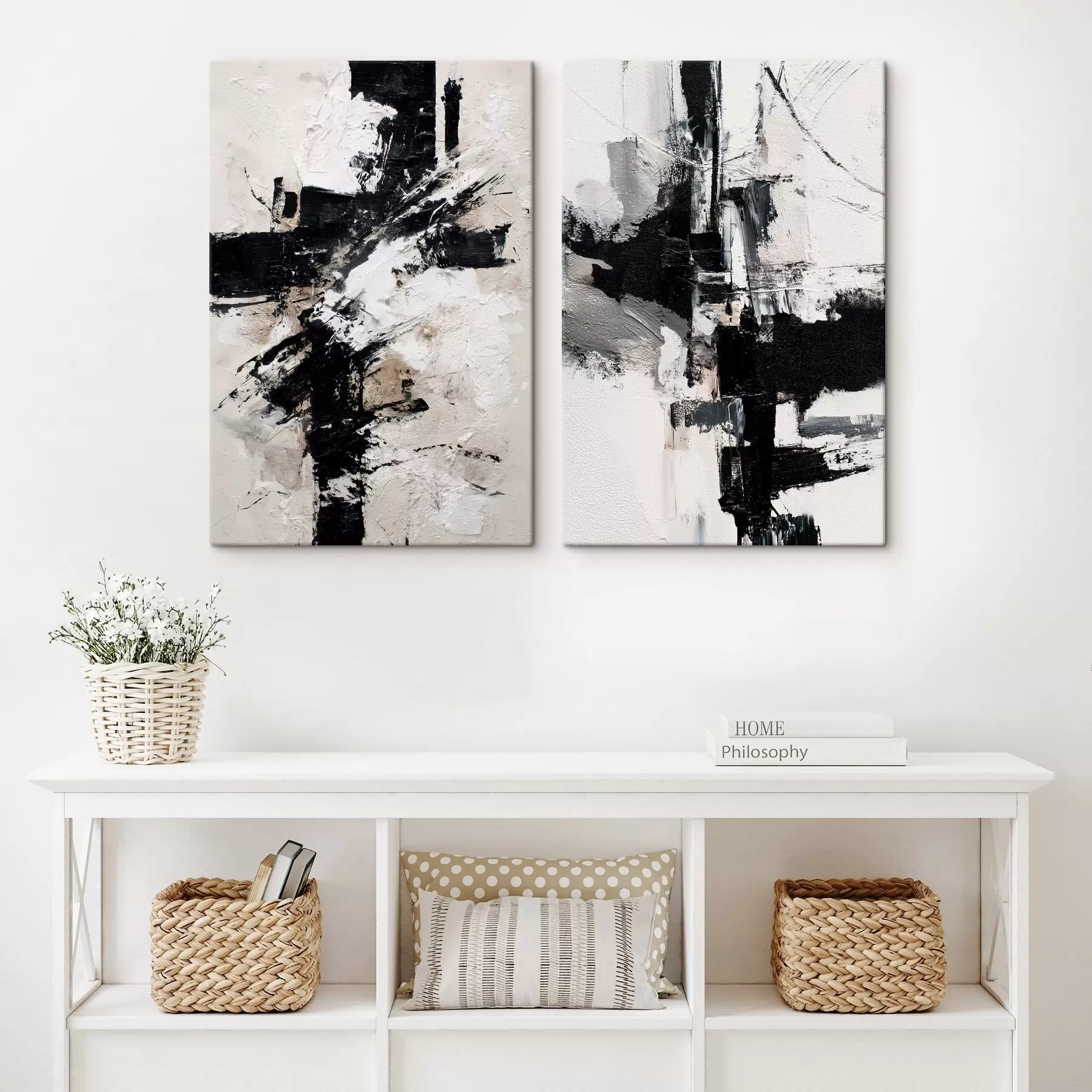 murales de pared Composición minimalista con acentos dinámicos y una imitación de textura en relieve. m01151