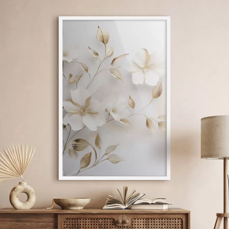 murales de pared Delicadas ramas de flores f47642