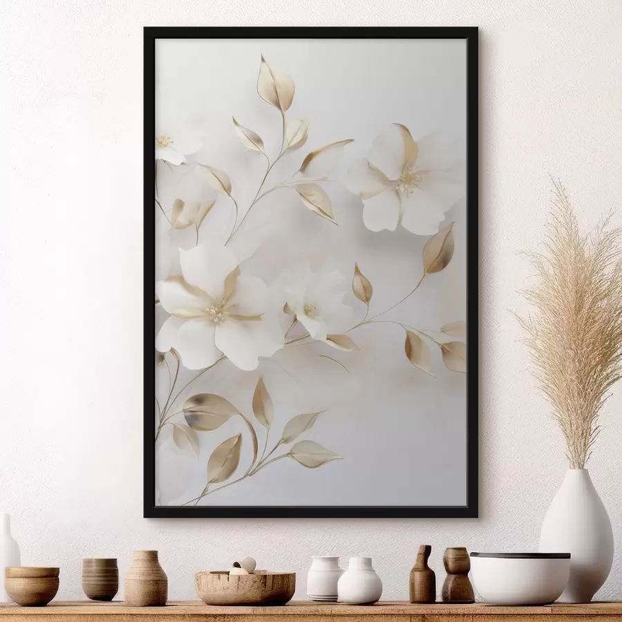 murales de pared Delicadas ramas de flores f47642