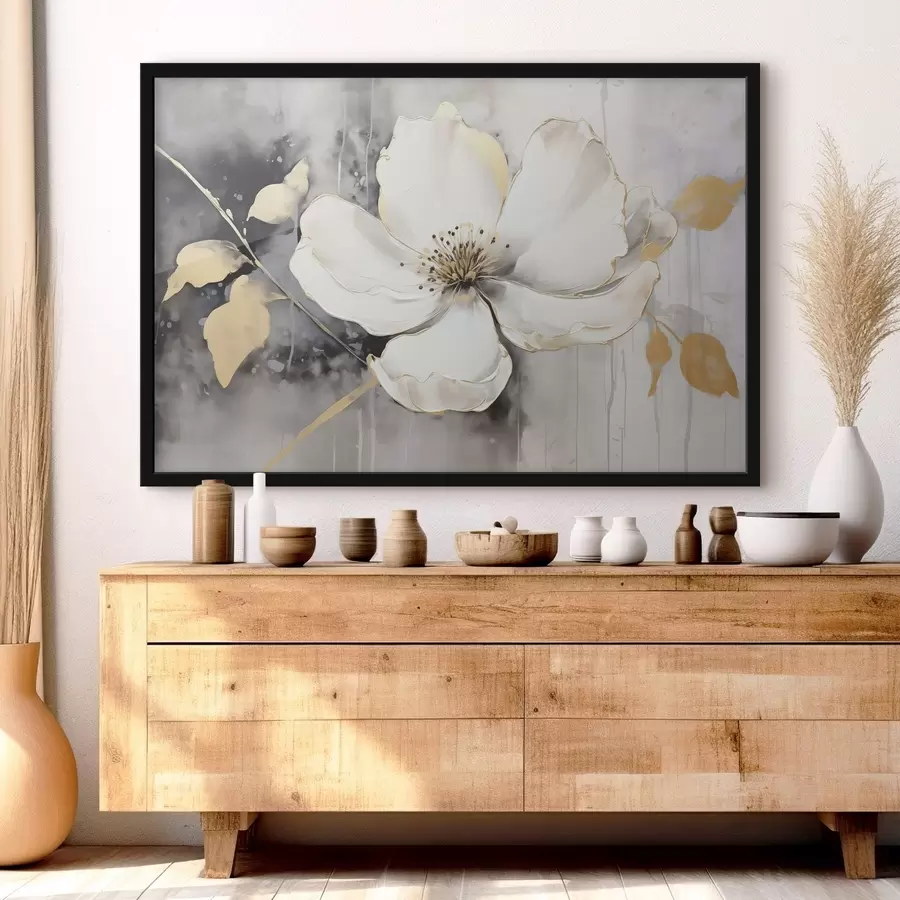 murales de pared Gran flor abstracta f47643