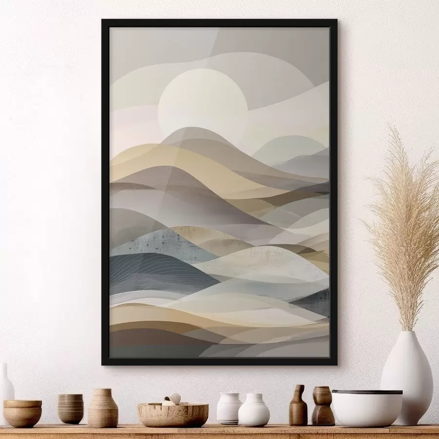 murales de pared Montañas abstractas, imitación acuarela f47644