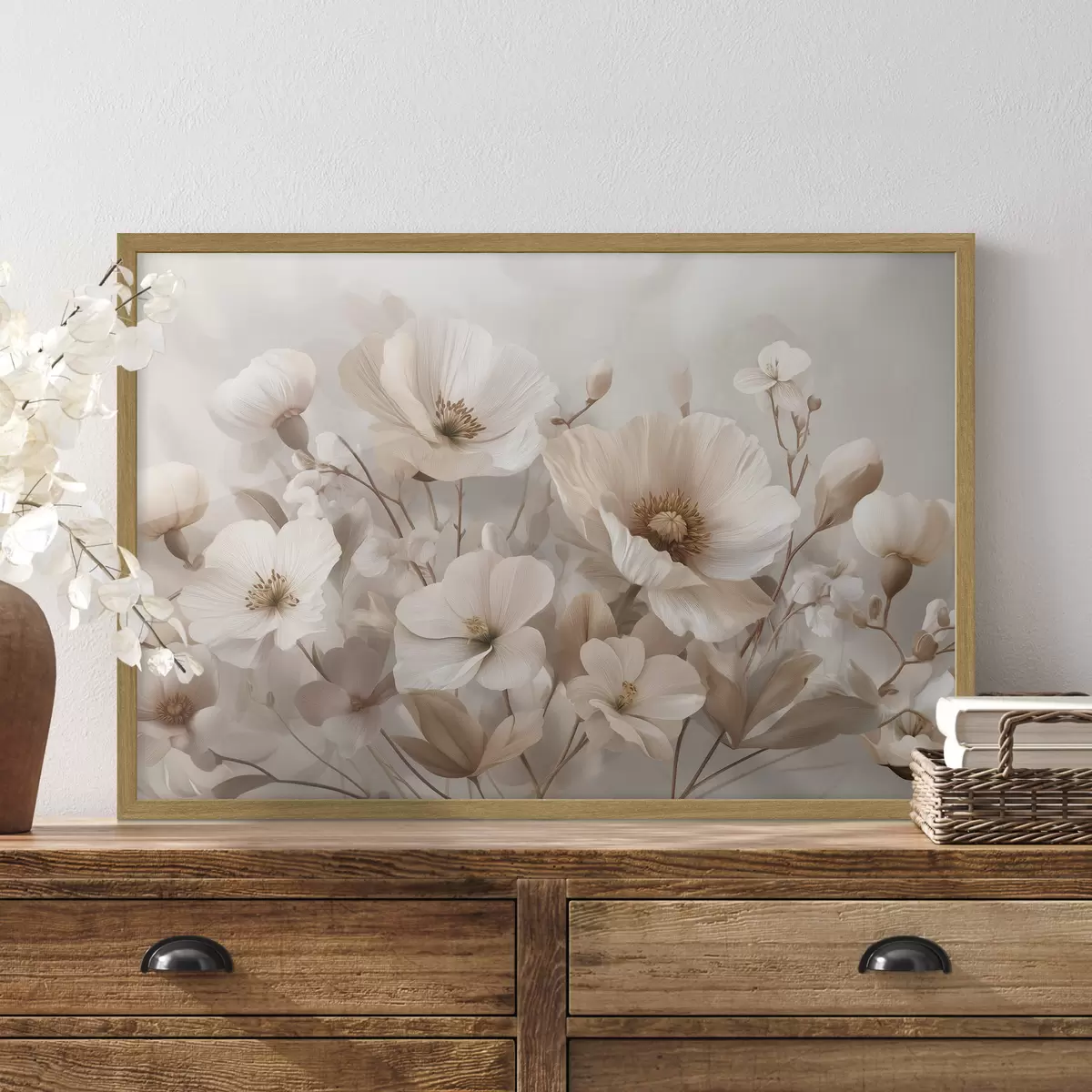 Poster Flores grandes sobre fondo claro f47645
