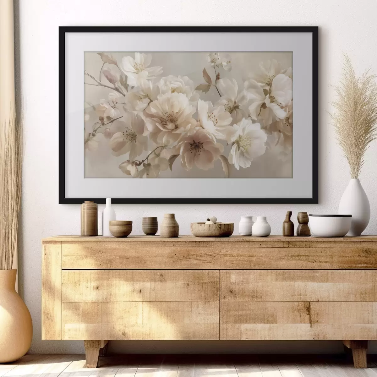 Poster Rama de flores crema f47646