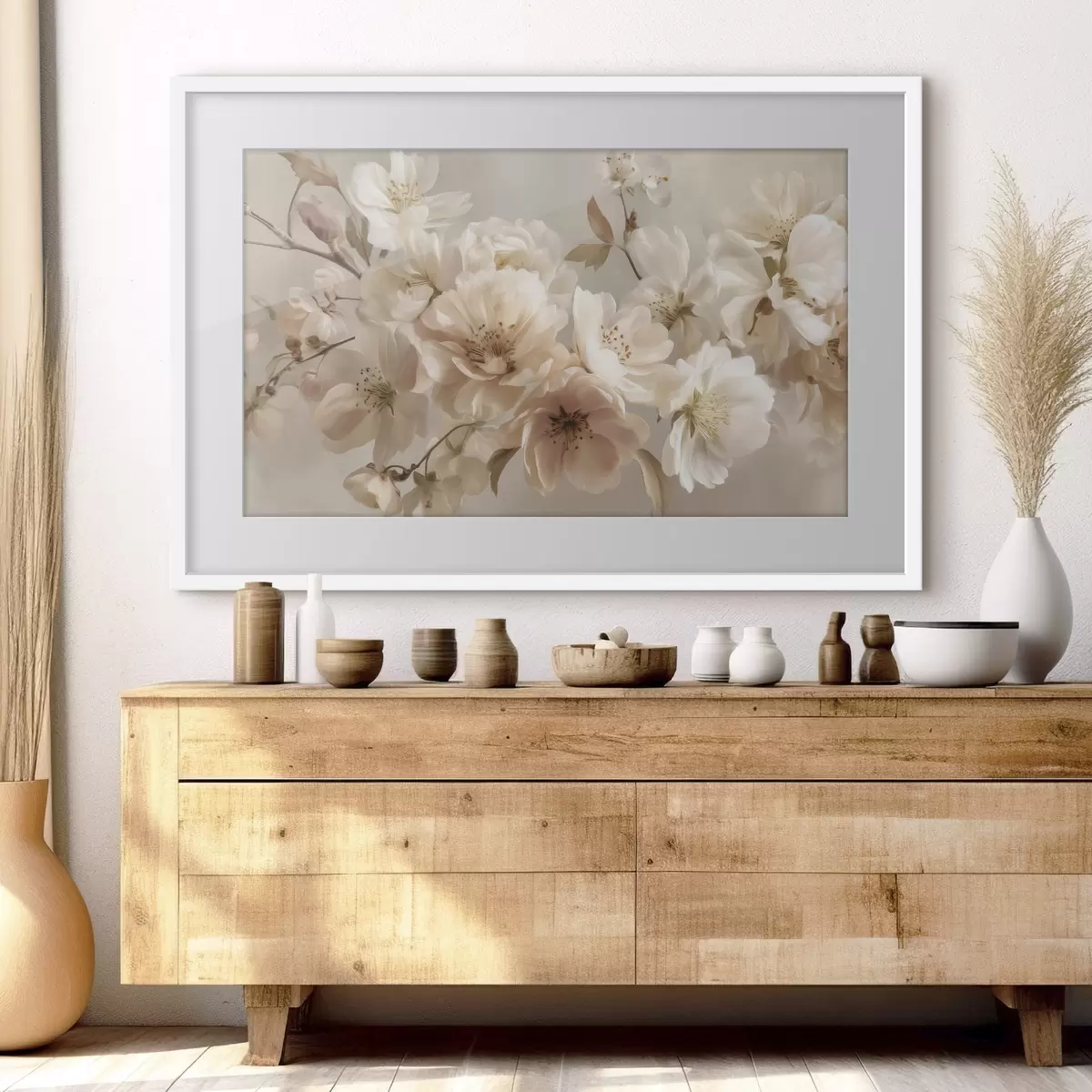Poster Rama de flores crema f47646