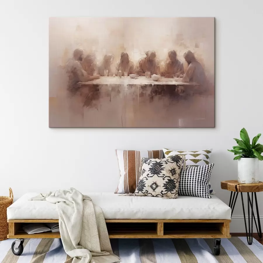 murales de pared Cena en una mesa grande s47671