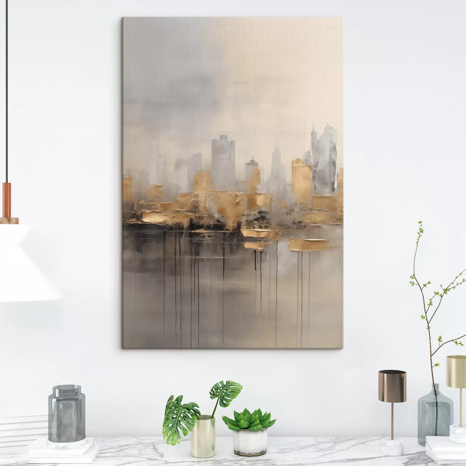murales de pared Una ciudad en tonos tranquilos s47672