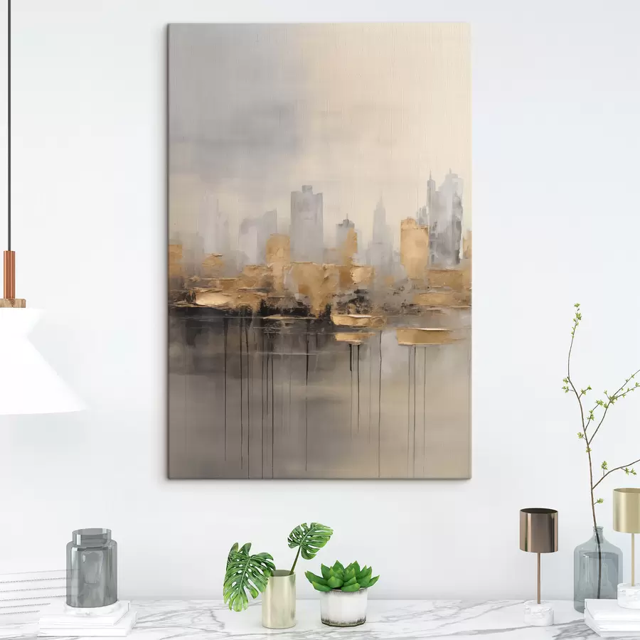 murales de pared Una ciudad en tonos tranquilos s47672
