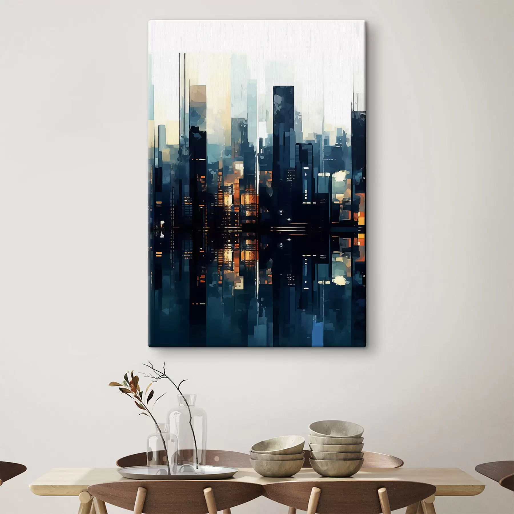 murales de pared Atardecer en una gran ciudad s47676