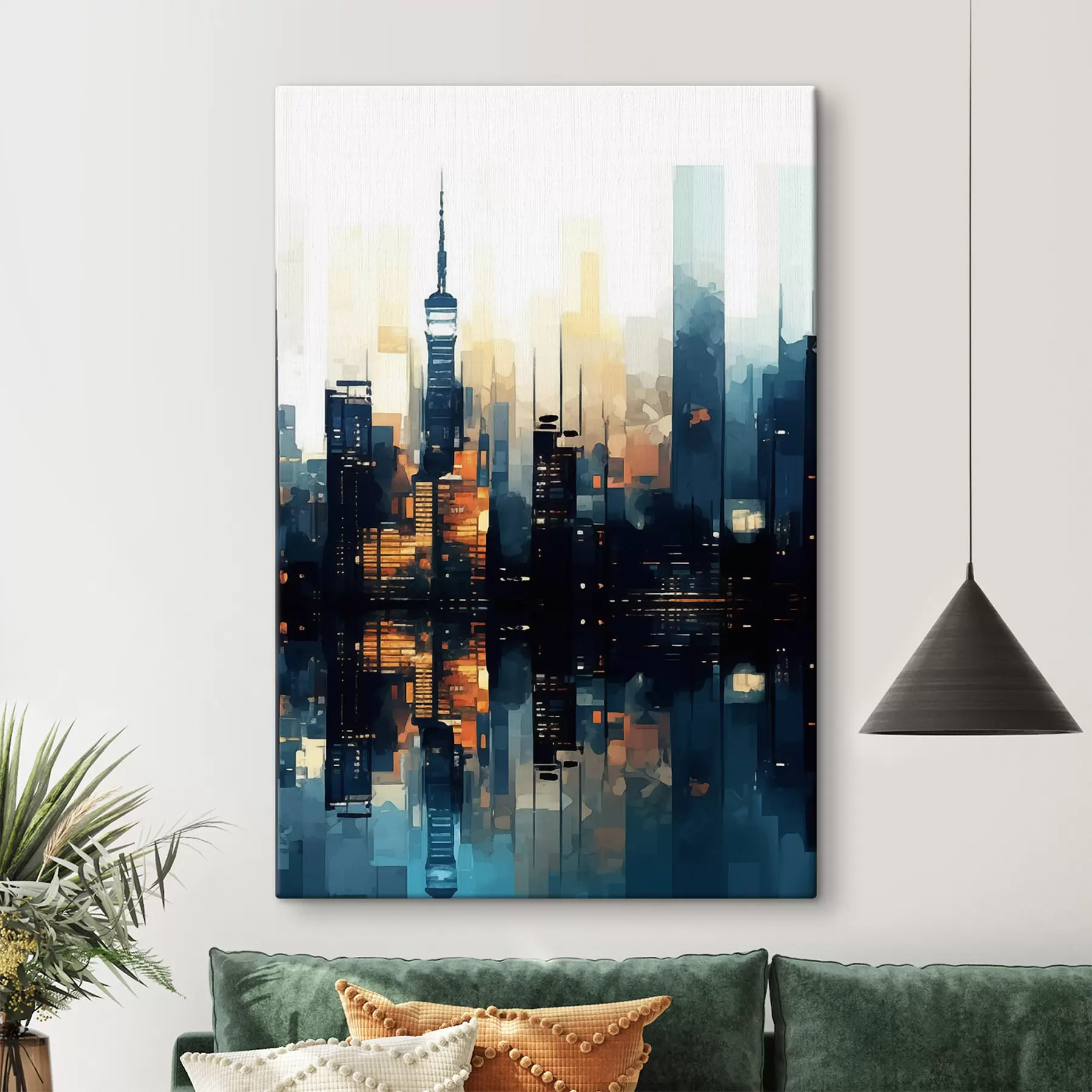 murales de pared Atardecer en una gran ciudad s47677