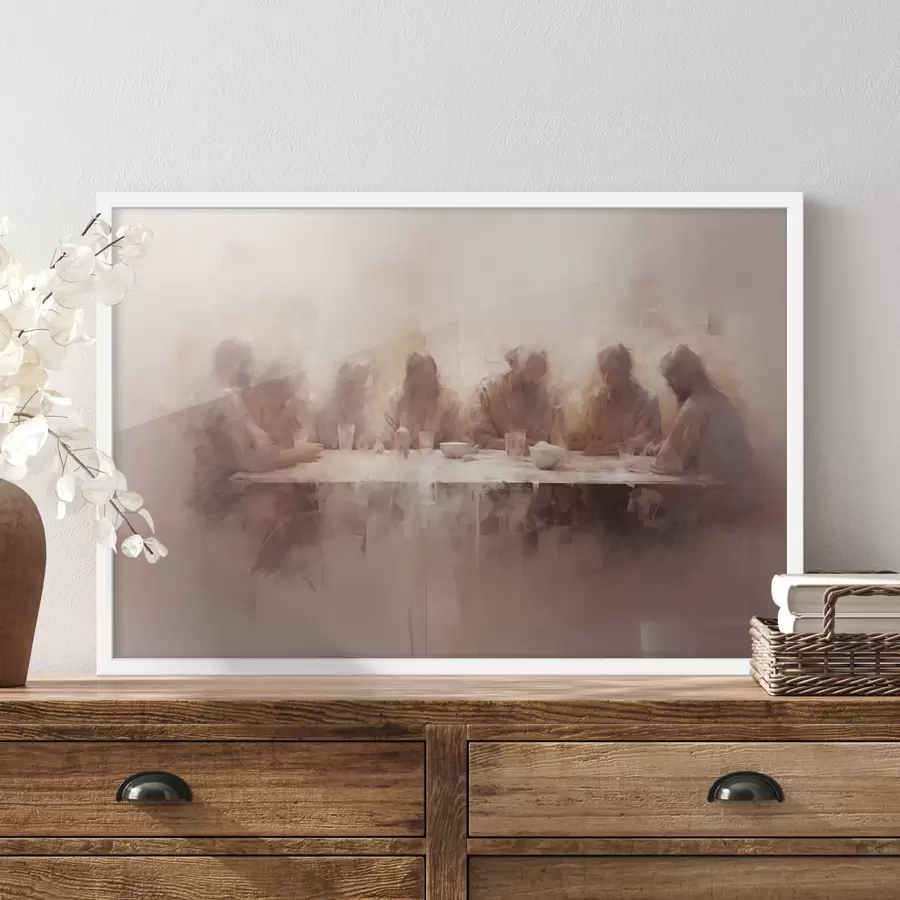 murales de pared Cena en una mesa grande f47671