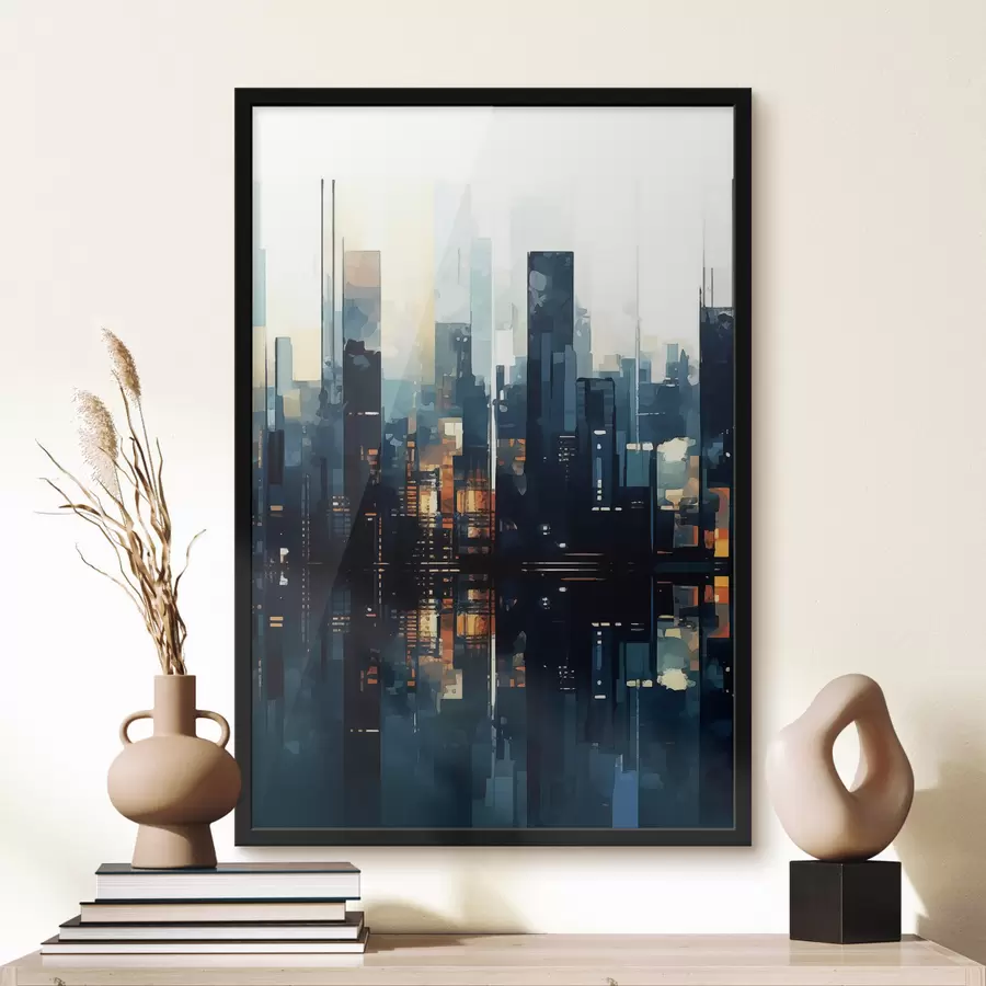 murales de pared Atardecer en una gran ciudad f47676