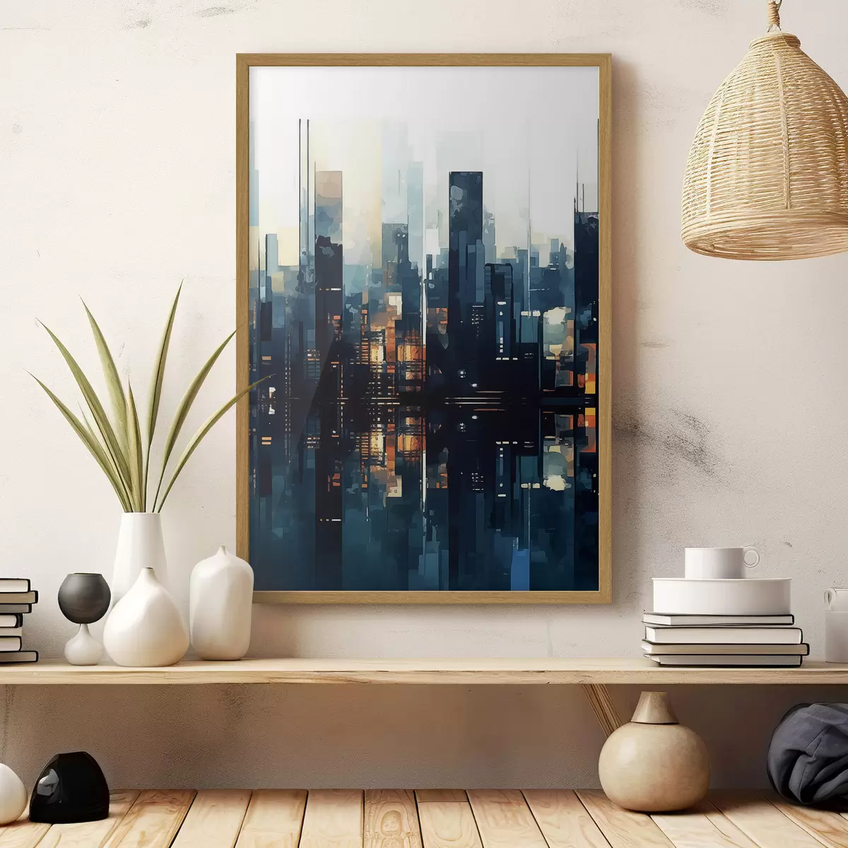 Poster Atardecer en una gran ciudad f47676