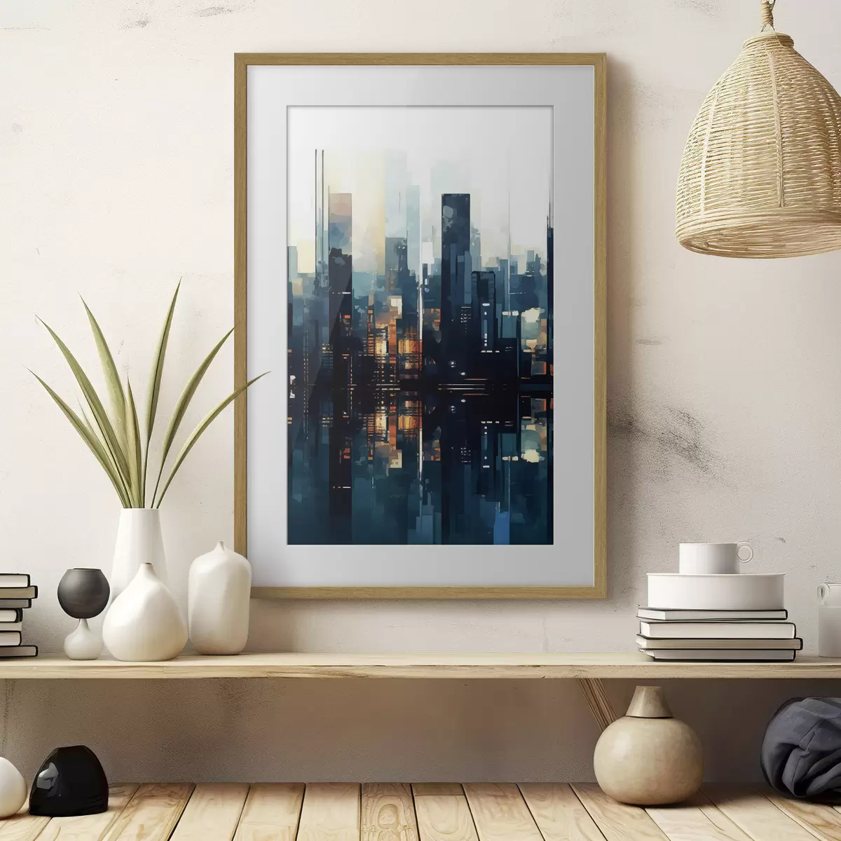 Poster Atardecer en una gran ciudad f47676